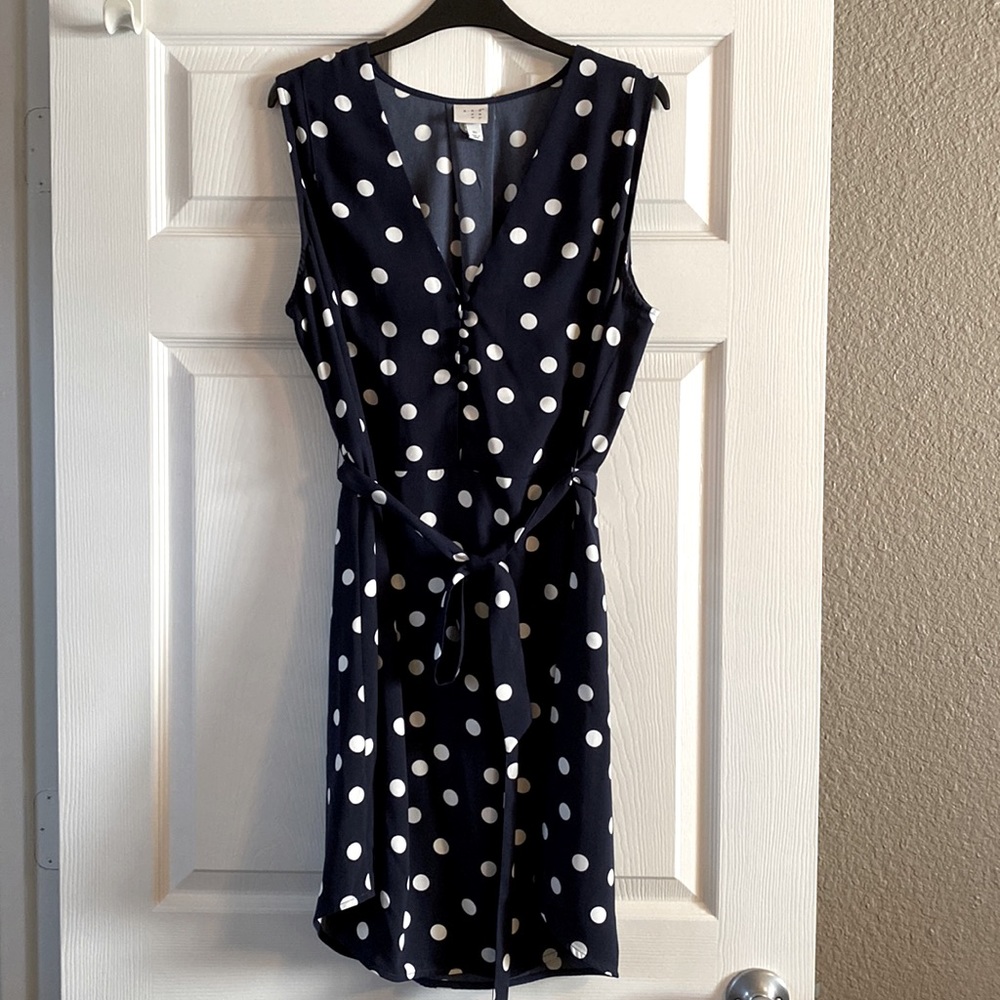 COPY - Beautiful blue and white polka dot READY for Spring dress.